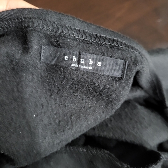 EBUBA - Black Draped Long Sleeve Mini dress - Picture 8 of 8